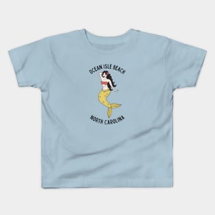 Ocean Isle Beach North Carolina Mermaid Kids T-Shirt